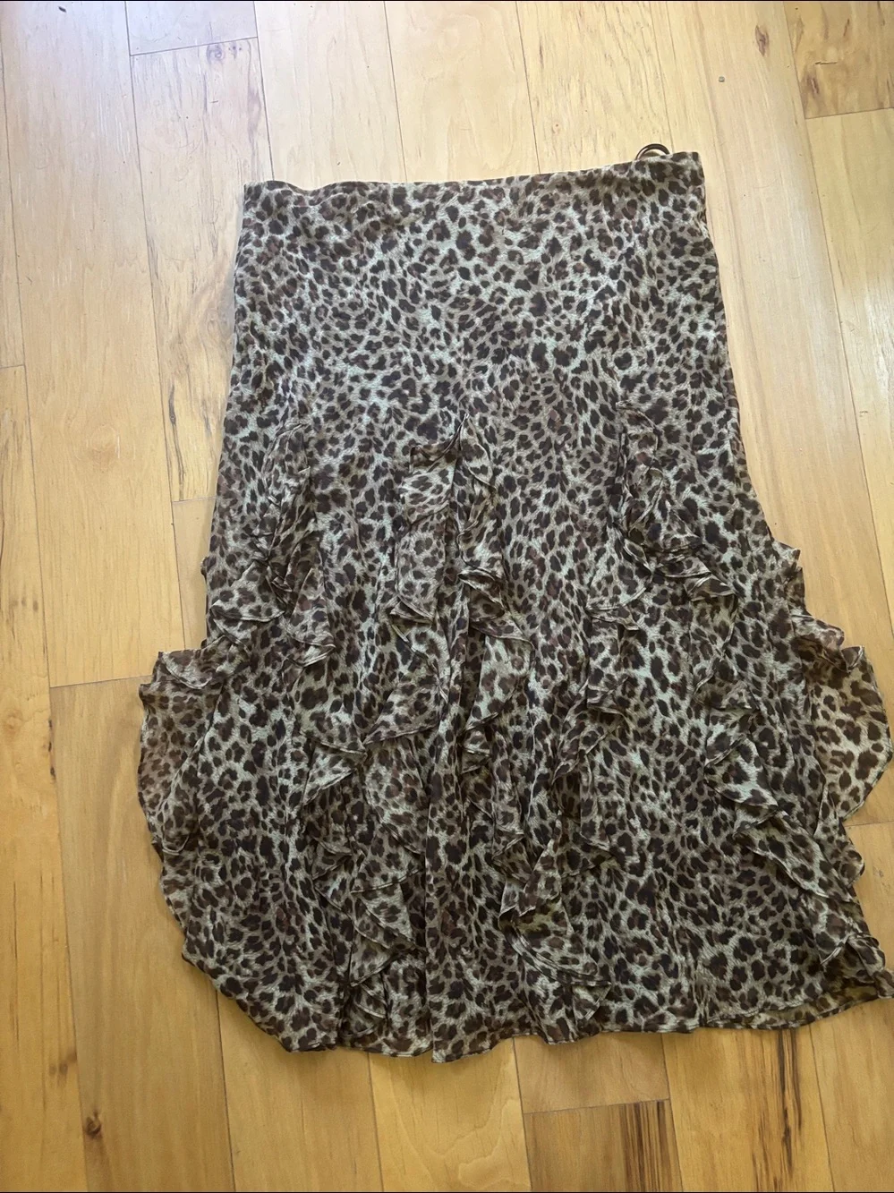 Lauren petite silk skirt. Leopard print.